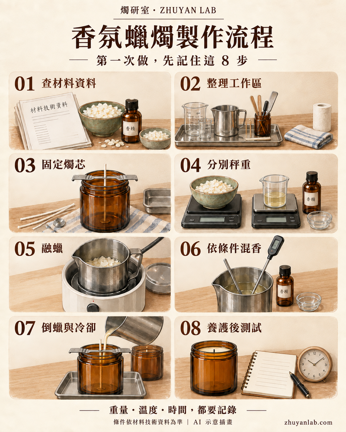 AI 示意插畫：八步驟順序，八頁圖解第 2 頁